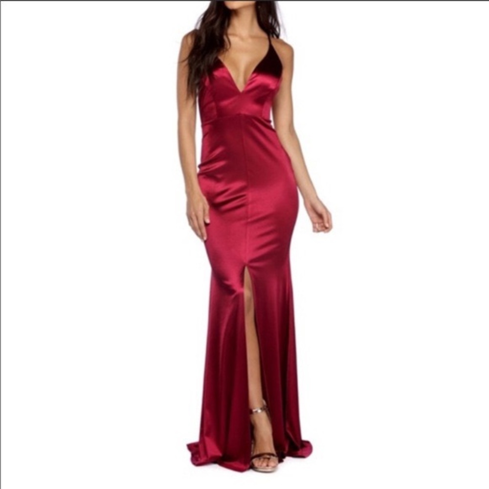 Red stain dress